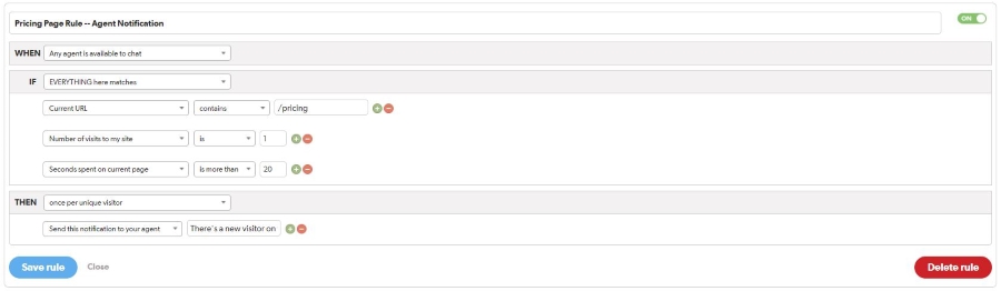 Automation Rule Example -- Agent Notification
