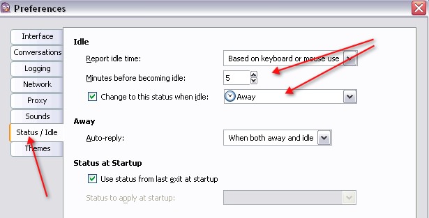 Pidgin preferences