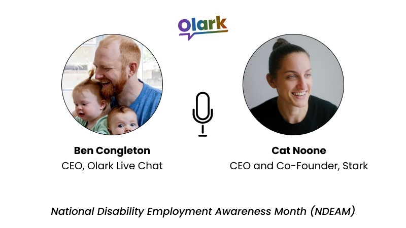 Video thumnail shows headshots of Ben Congleton, Olark CEO and Johnathan Thurston, Infinite Access CEO. 