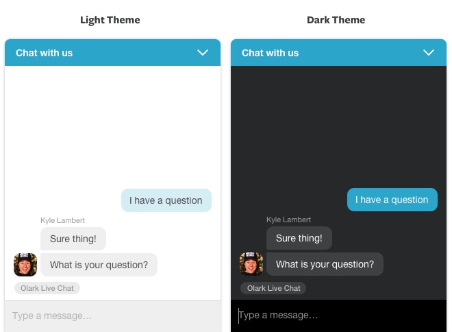 light and dark themes