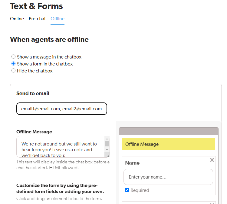 Text and Forms -- Offline Form