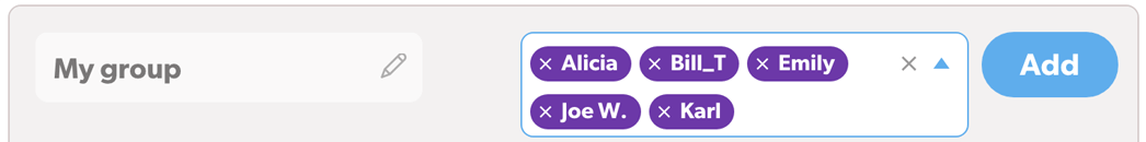 Adding agents to a group