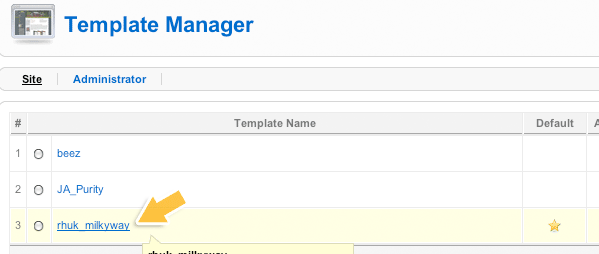 Click on your current theme