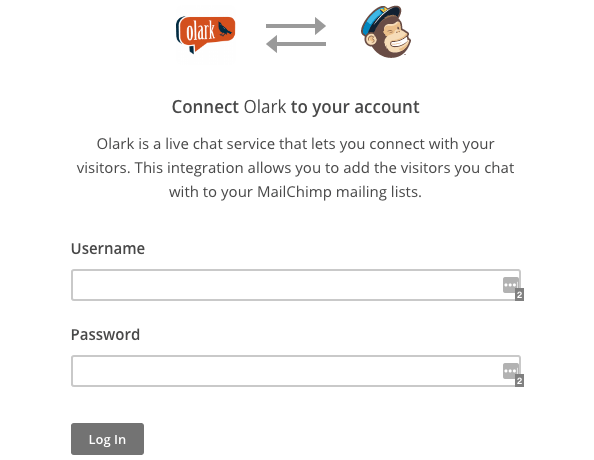 Image of a username and password login screen