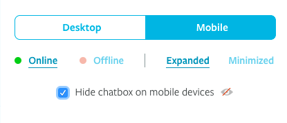 mobile site settings