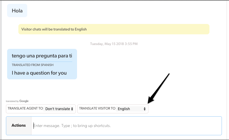 Translate Visitor Dropdown