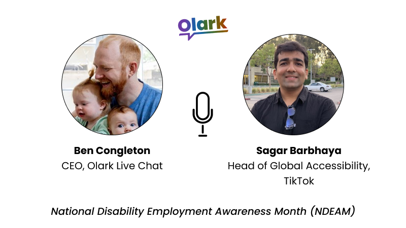 Video thumnail shows headshots of Ben Congleton, Olark CEO and Johnathan Thurston, Infinite Access CEO. 