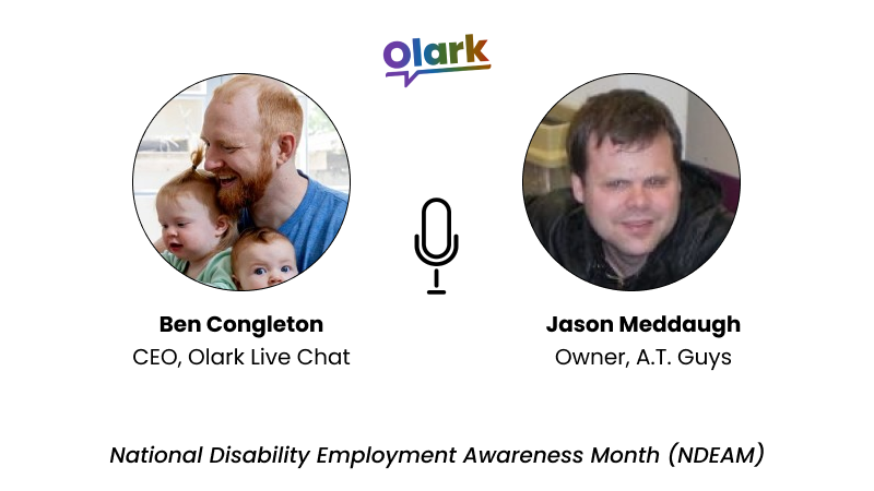 Video thumnail shows headshots of Ben Congleton, Olark CEO and Johnathan Thurston, Infinite Access CEO. 