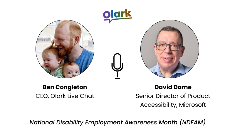 Video thumnail shows headshots of Ben Congleton, Olark CEO and Johnathan Thurston, Infinite Access CEO. 