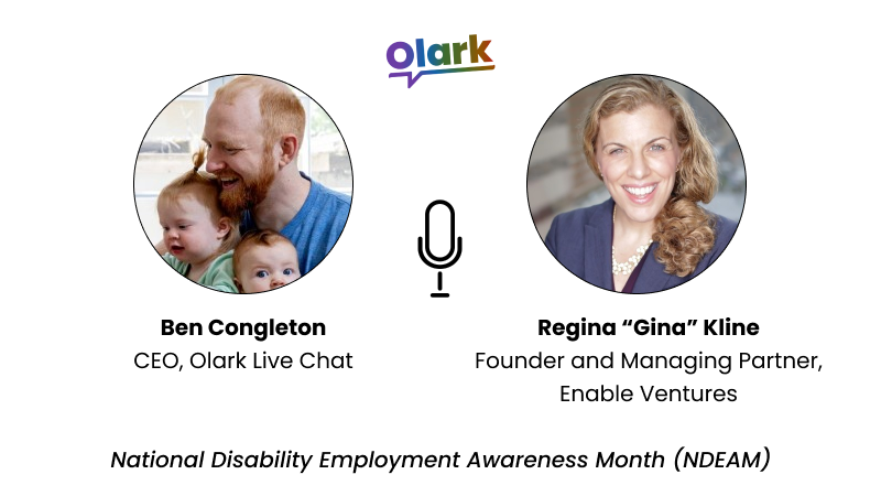 Video thumnail shows headshots of Ben Congleton, Olark CEO and Johnathan Thurston, Infinite Access CEO. 