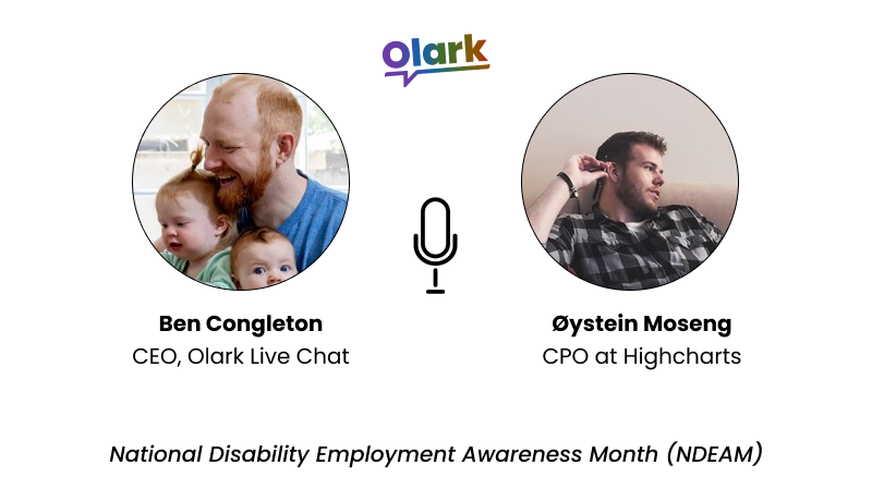 Video thumnail shows headshots of Ben Congleton, Olark CEO and Johnathan Thurston, Infinite Access CEO. 