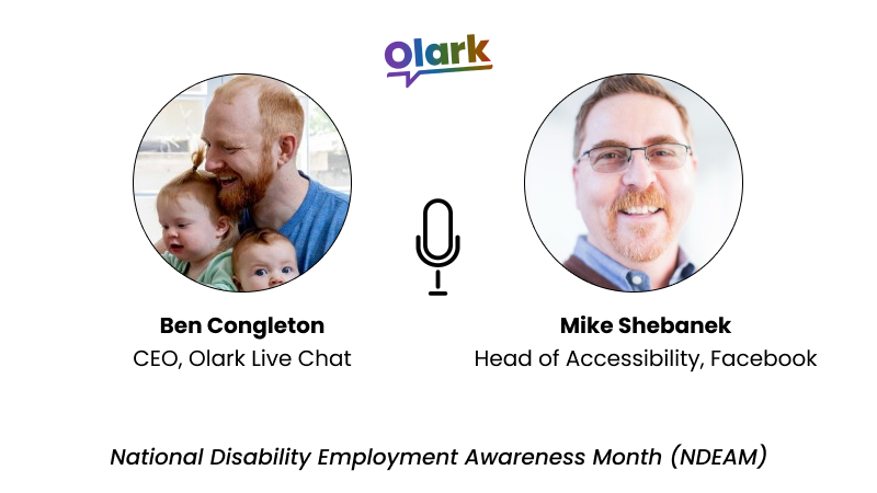 Video thumnail shows headshots of Ben Congleton, Olark CEO and Johnathan Thurston, Infinite Access CEO. 