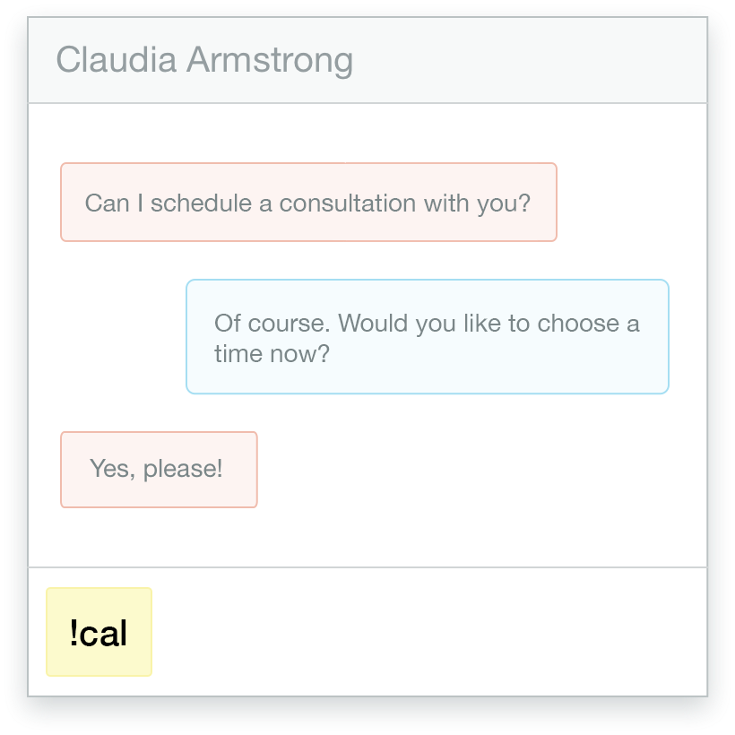 illustration of how the integration works, step two