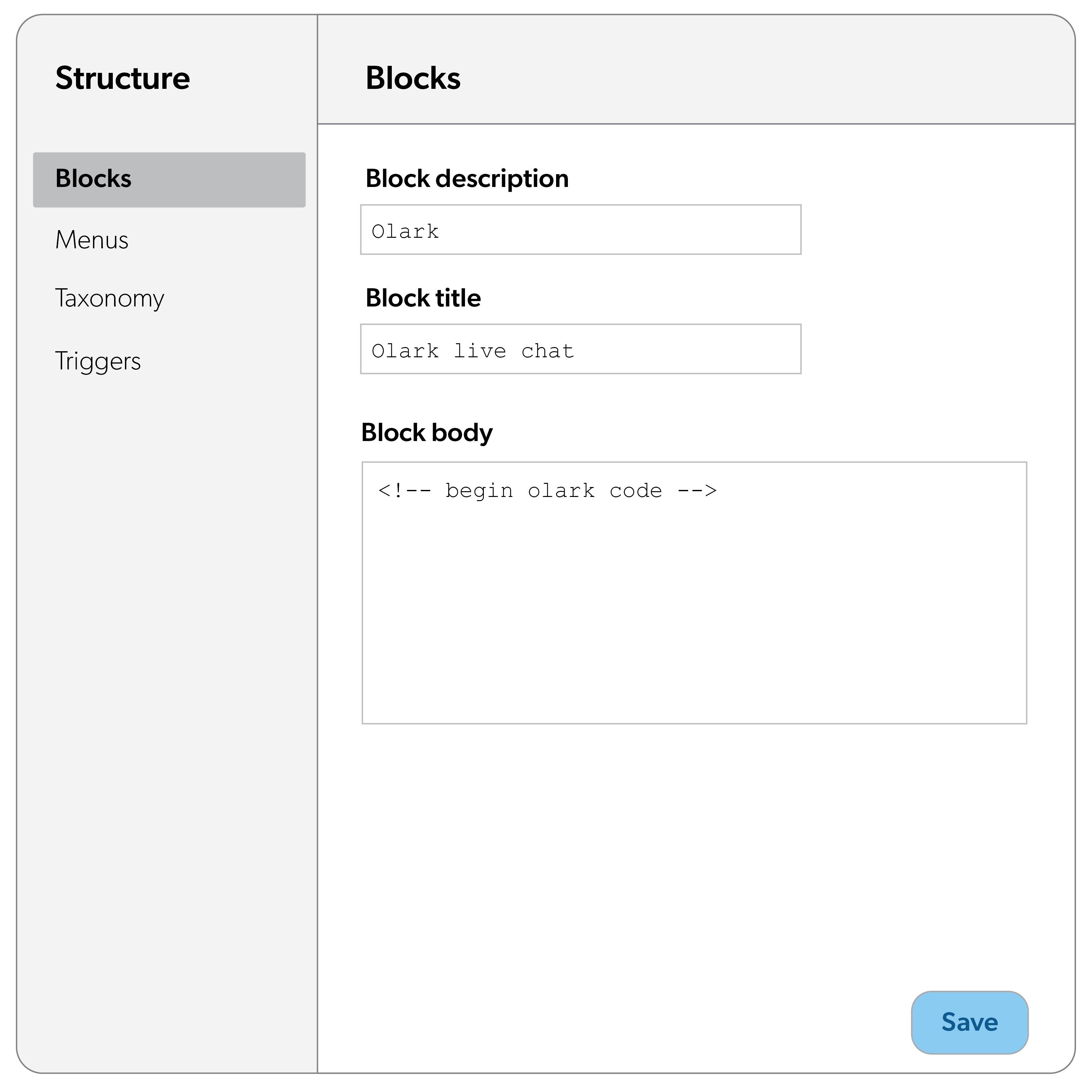 illustration of how the integration works, step one