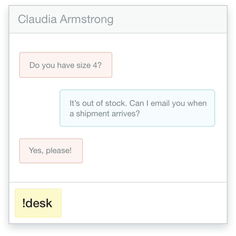 illustration of how the integration works, step one