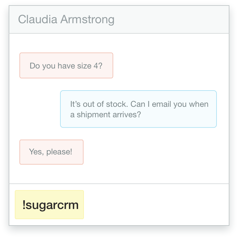 illustration of how the integration works, step one