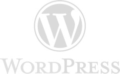wordpress logo in grayscale