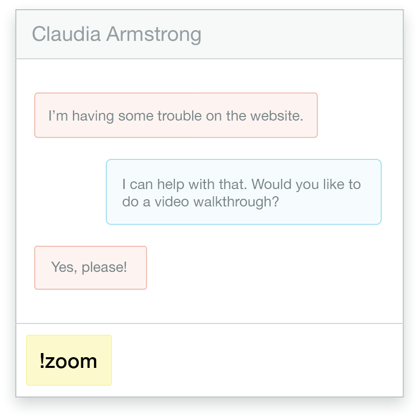 illustration of how the integration works, step two